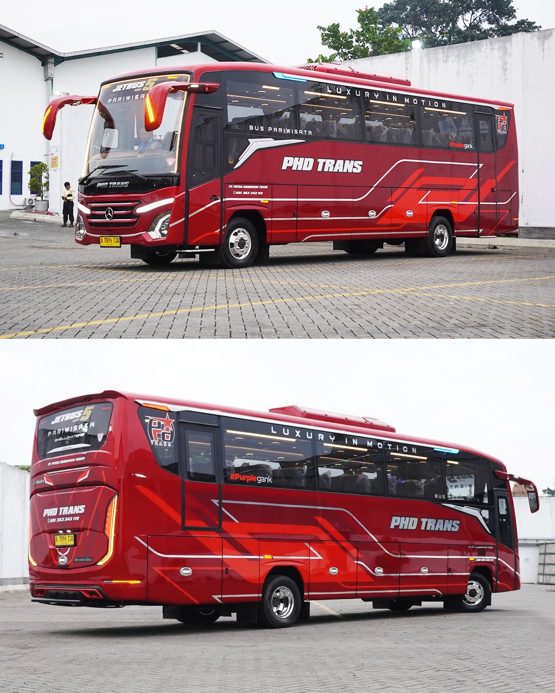 Purple Gank tapi merah ❤️PHD TRANSJetbus5 MDPowered by Mercedes Benz#PHDTrans #MercedesBenz #Jet (19)