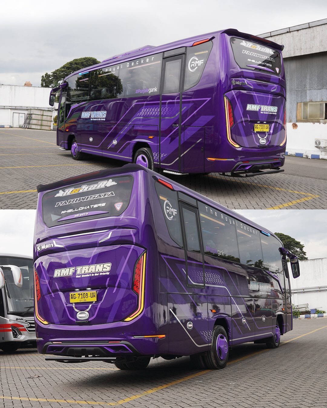 Purple Gank versi medium 🫵🏻😎💜RMF TRANSJetbus 5 MDPowered by Hino#RMFTrans #Hino #Jetbus #MD (19)
